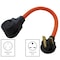 Ac Works Plug Adapter, STW, 6-50R, 6-30P, 6-50P, 6-30P, 1.5 ft., Orange WD630650-018 - alternate 2